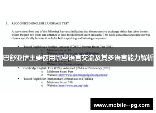 巴舒亚伊主要使用哪些语言交流及其多语言能力解析